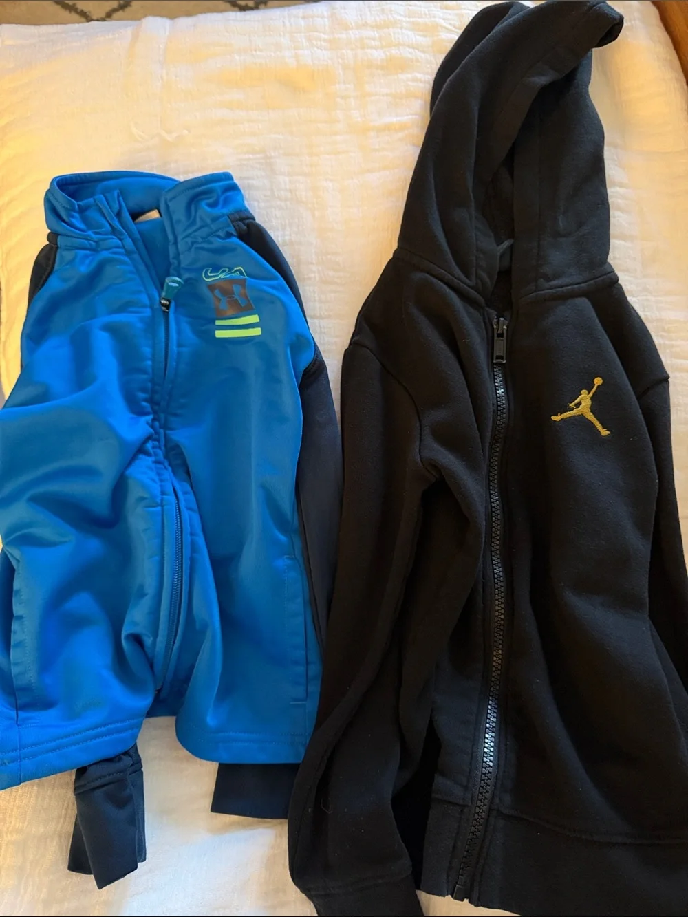 Lot of 2 Athletic Jackets- Under Armour & Jordan Boys 4T & 4-5Y- EUC!